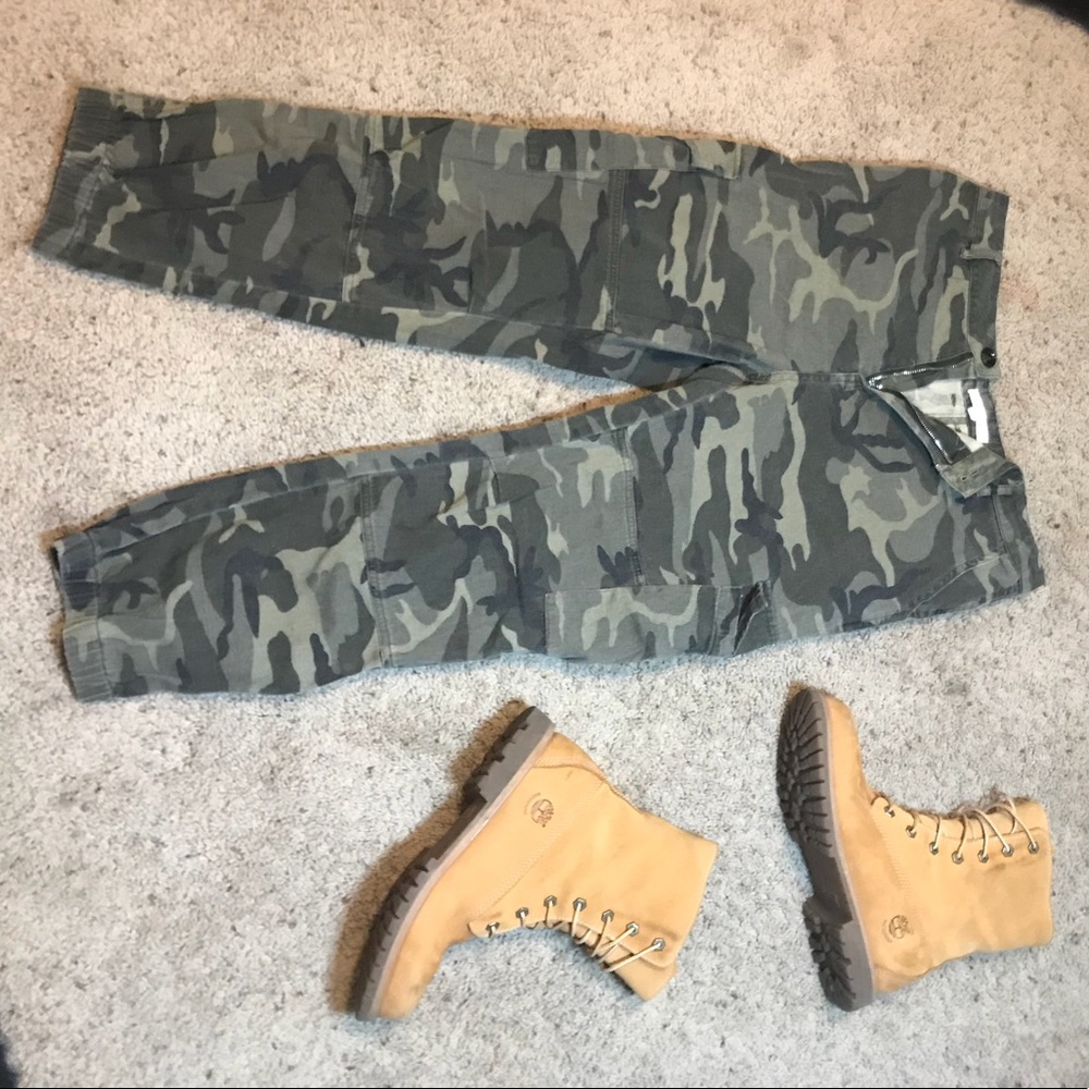 Honey Punch Cargo Army Joggers